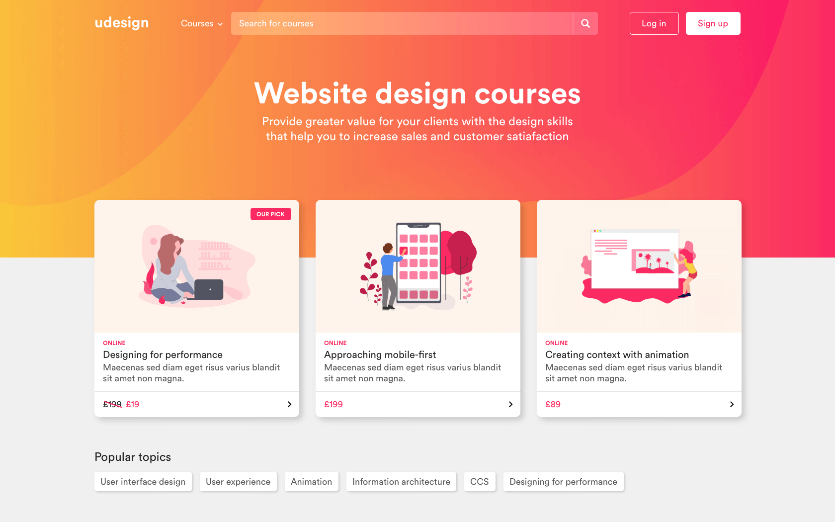 Learning management system course library